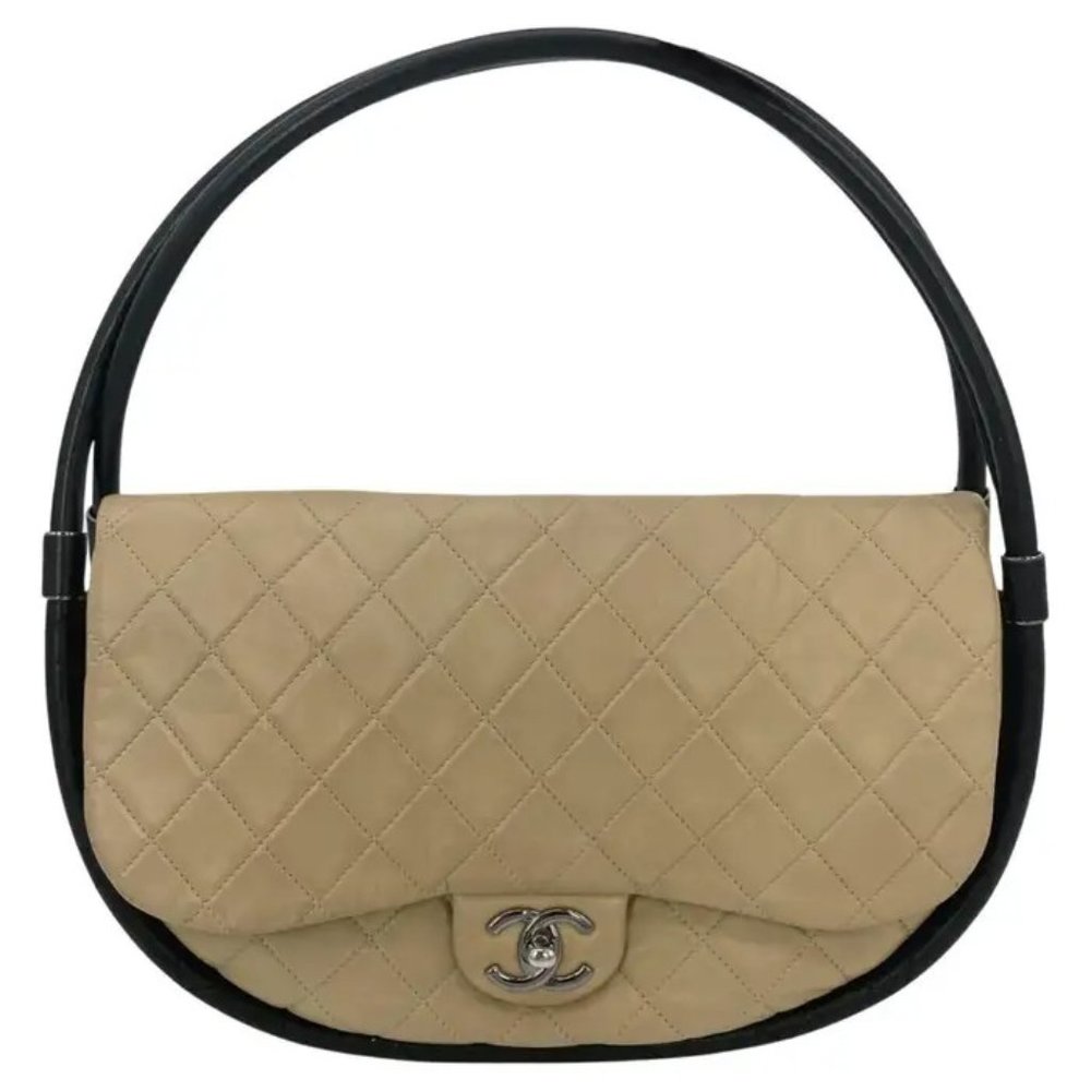 RARE Chanel Nude Lambskin Hula Hoop Bag